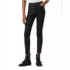 AllSaints Miller Black ‎ Coated Skinny Jeans Sz 26